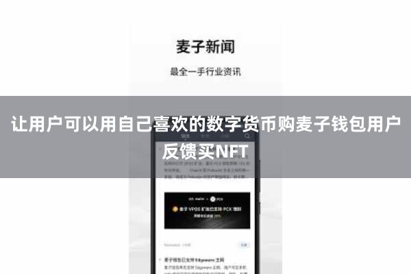 让用户可以用自己喜欢的数字货币购麦子钱包用户反馈买NFT